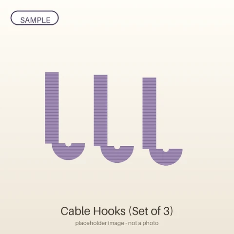 Cable Hooks (Set of 3) — placeholder sample image