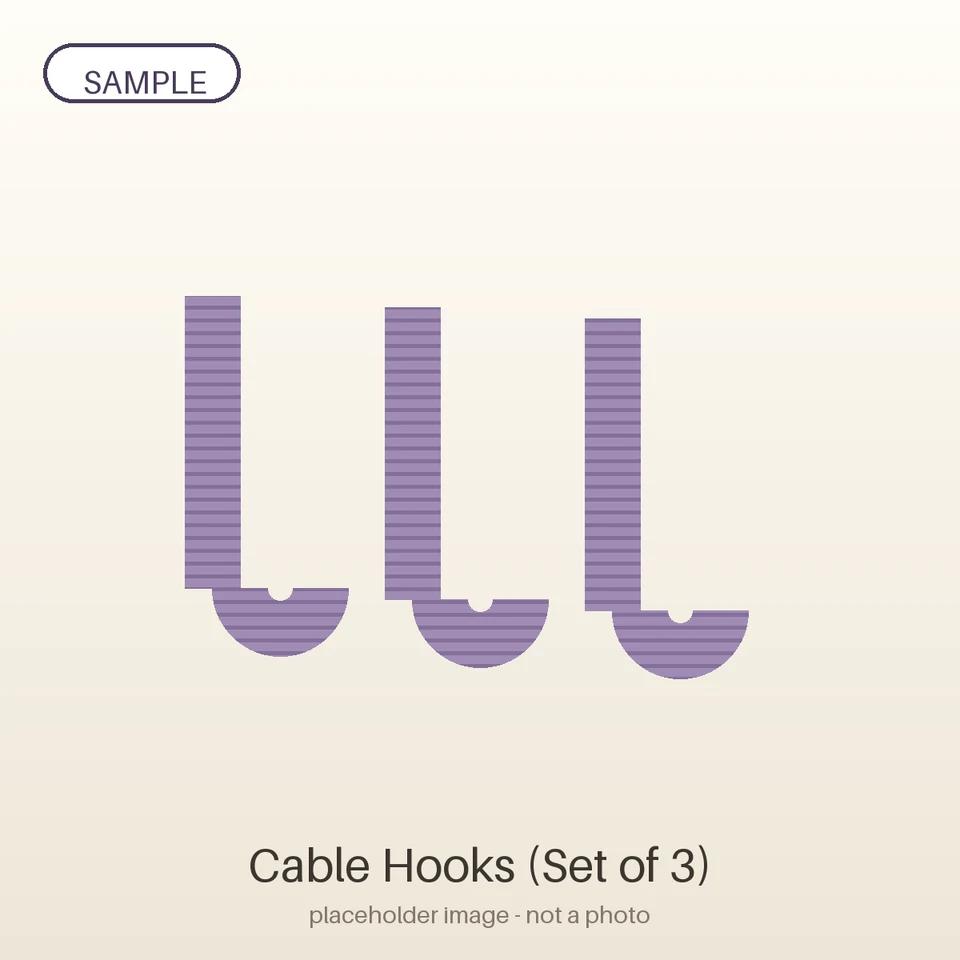Cable Hooks (Set of 3) — placeholder sample image